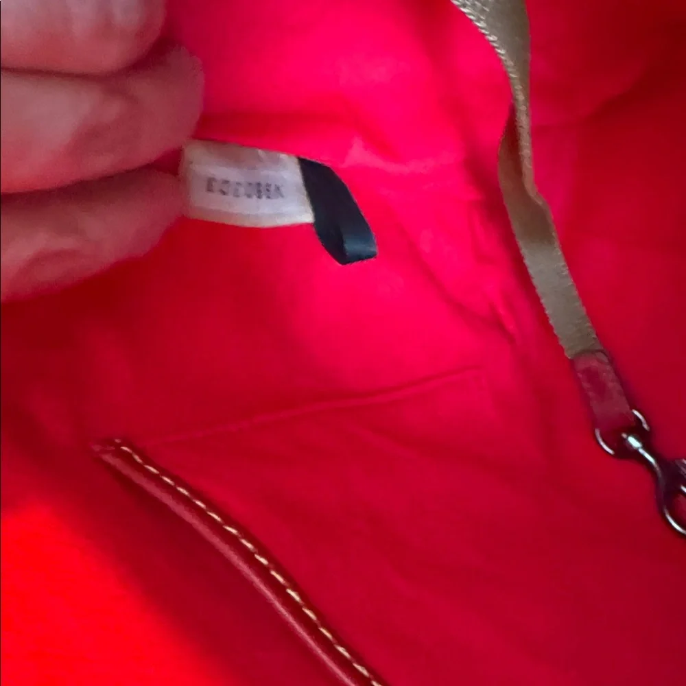 Dooney & Bourke Red Florentine Zip Sac - Picture 13 of 15
